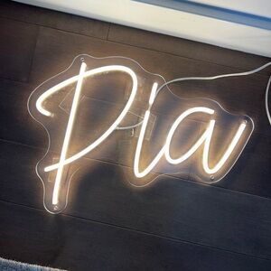 Custom “PIA” Neon Sign